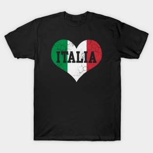Italia Flag Heart Love Italy Italian T-Shirt